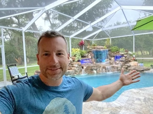 Lucas Congdon pool at his own home